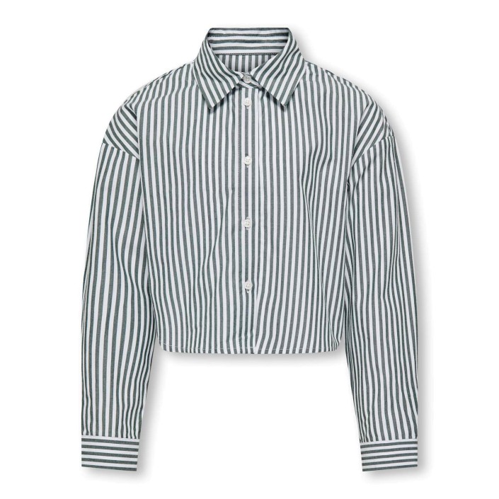 Only KOGGABY LS SHIRT WVN Scarab/Bright White | Freewear KOGGABY LS SHIRT WVN - www.freewear.nl - Freewear