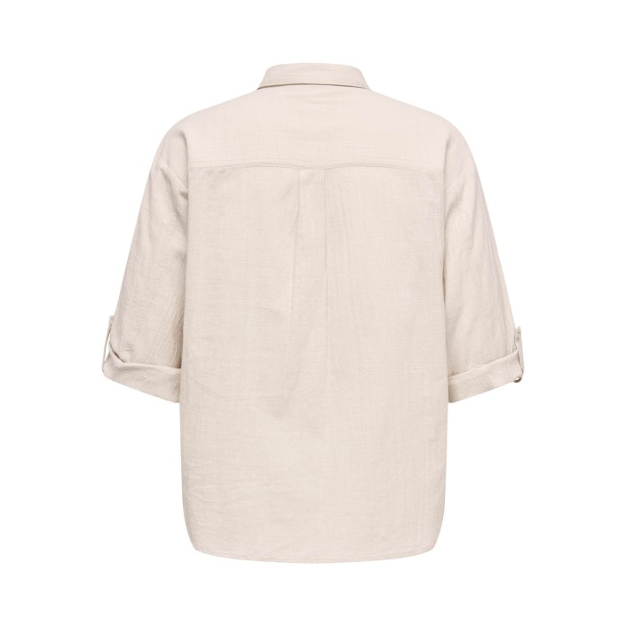 Carmakoma CARTIZANA COTTON L/S SHIRT WVN NOOS Pumice Stone | Freewear CARTIZANA COTTON L/S SHIRT WVN NOOS - www.freewear.nl - Freewear