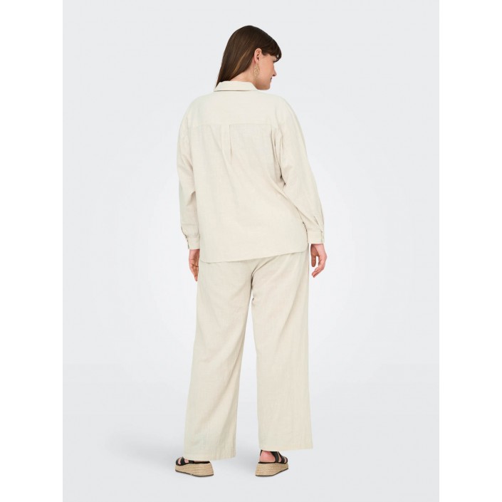 Carmakoma CARTIZANA COTTON L/S SHIRT WVN NOOS Pumice Stone | Freewear CARTIZANA COTTON L/S SHIRT WVN NOOS - www.freewear.nl - Freewear