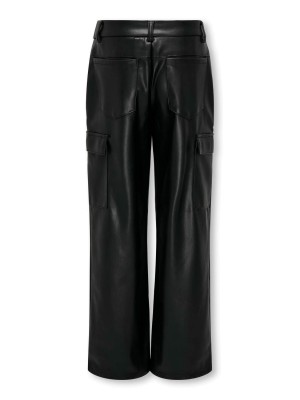 Only KOGHERO FAUX LEATHER CARGO PANT PNT Black | Freewear KOGHERO FAUX LEATHER CARGO PANT PNT - www.freewear.nl - Freewear