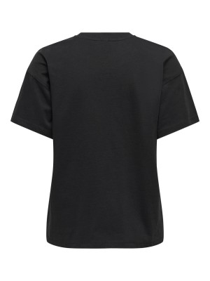 Only ONLPOSH LIFE S/S BLING POCKET TOP B: Black/Black pearl flowers pocket | Freewear ONLPOSH LIFE S/S BLING POCKET TOP B: - www.freewear.nl - Freewear