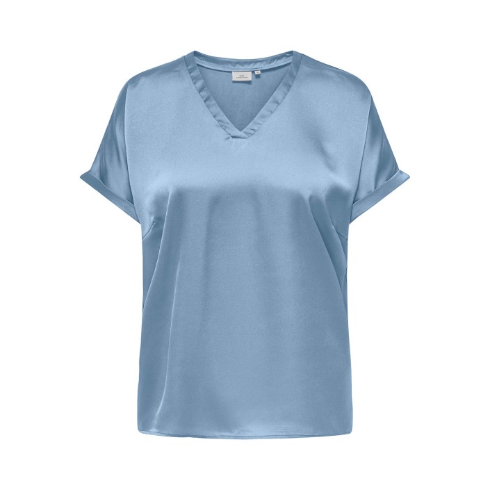 Carmakoma CARBRYNJA S/S IN-ONE TOP WVN Soft Chambray | Freewear CARBRYNJA S/S IN-ONE TOP WVN - www.freewear.nl - Freewear