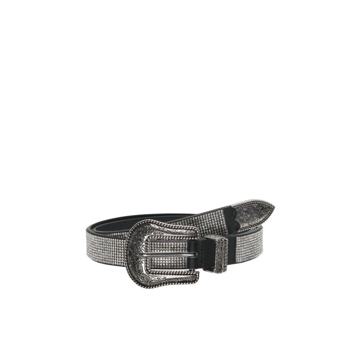 Only KOGPHOEBE GLITTER PU JEANS BELT ACC Black/Clear Stones SIlver | Freewear KOGPHOEBE GLITTER PU JEANS BELT ACC - www.freewear.nl - Freewear