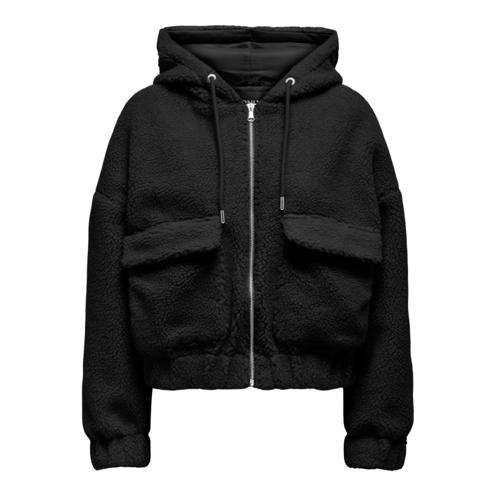 Only ONLTANJA TEDDY HOOD JACKET OTW NOOS Black | Freewear ONLTANJA TEDDY HOOD JACKET OTW NOOS - www.freewear.nl - Freewear