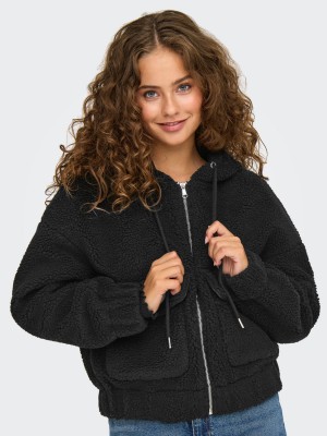 Only ONLTANJA TEDDY HOOD JACKET OTW NOOS Black | Freewear ONLTANJA TEDDY HOOD JACKET OTW NOOS - www.freewear.nl - Freewear
