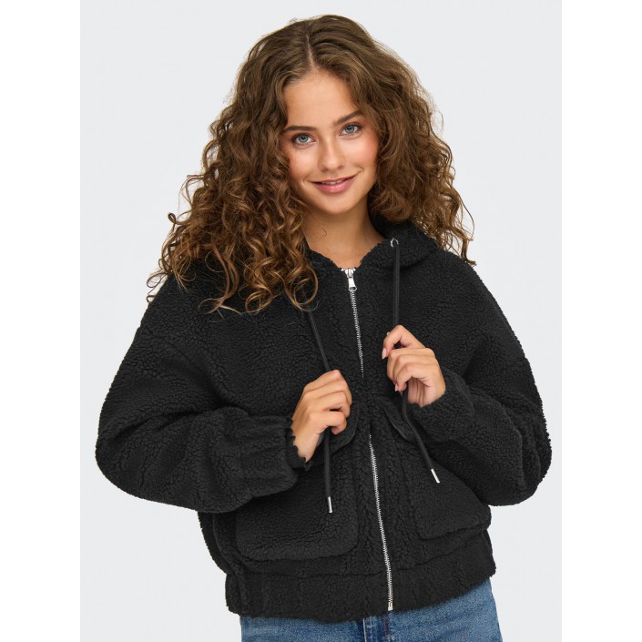 Only ONLTANJA TEDDY HOOD JACKET OTW NOOS Black | Freewear ONLTANJA TEDDY HOOD JACKET OTW NOOS - www.freewear.nl - Freewear