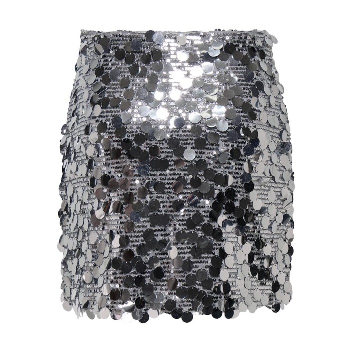 Only ONLJADEL SEQUINS SKIRT WVN Silver/W SILVER SEQUINS | Freewear ONLJADEL SEQUINS SKIRT WVN - www.freewear.nl - Freewear