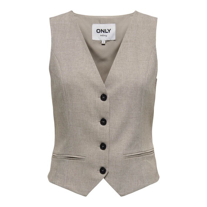 Only ONLLINDA S/L MEL FIT WAISTCOAT TLR : Fungi/MELANGE | Freewear ONLLINDA S/L MEL FIT WAISTCOAT TLR : - www.freewear.nl - Freewear
