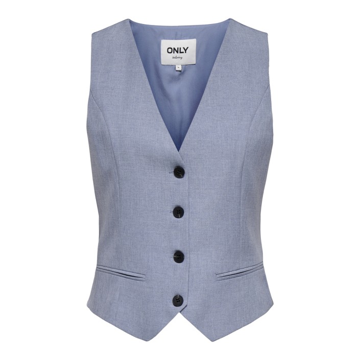 Only ONLLINDA S/L MEL FIT WAISTCOAT TLR : Vintage Indigo/MELANGE | Freewear ONLLINDA S/L MEL FIT WAISTCOAT TLR : - www.freewear.nl - Freewear