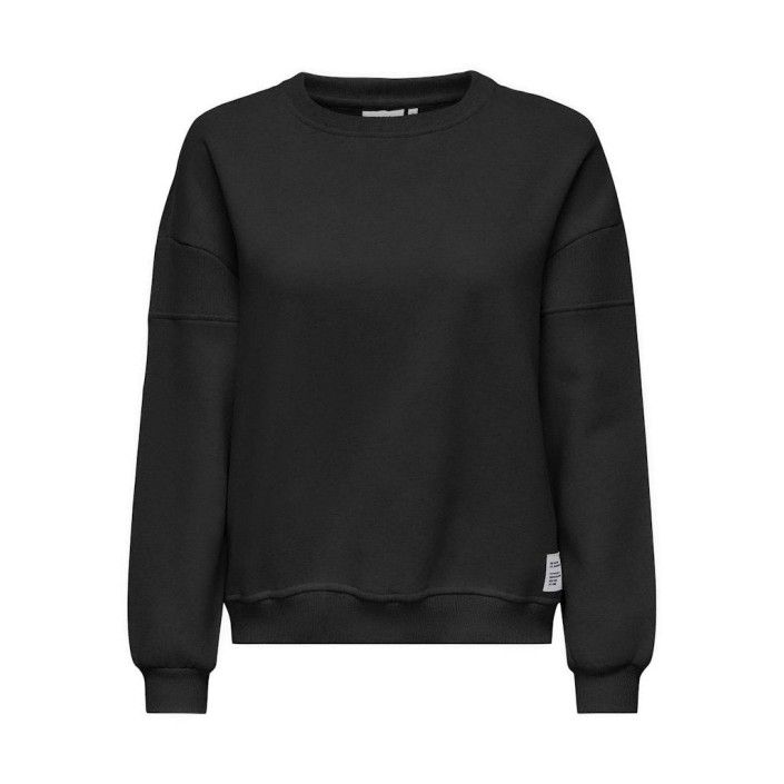 Only ONLELLIOT L/S O-NECK ZIP SWT Black/Labels brooklyn | Freewear ONLELLIOT L/S O-NECK ZIP SWT - www.freewear.nl - Freewear