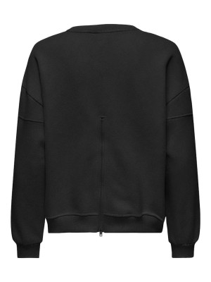Only ONLELLIOT L/S O-NECK ZIP SWT Black/Labels brooklyn | Freewear ONLELLIOT L/S O-NECK ZIP SWT - www.freewear.nl - Freewear