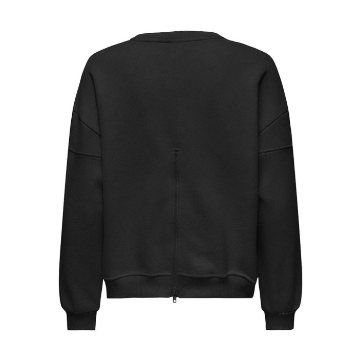 Only ONLELLIOT L/S O-NECK ZIP SWT Black/Labels brooklyn | Freewear ONLELLIOT L/S O-NECK ZIP SWT - www.freewear.nl - Freewear