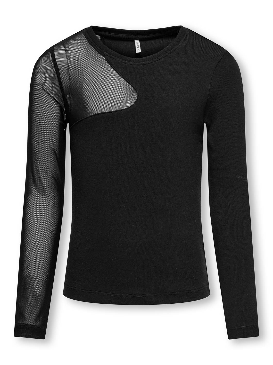 ONLY kids meisjes longsleeve COLETTE Black Plain Mesh Regular Fit