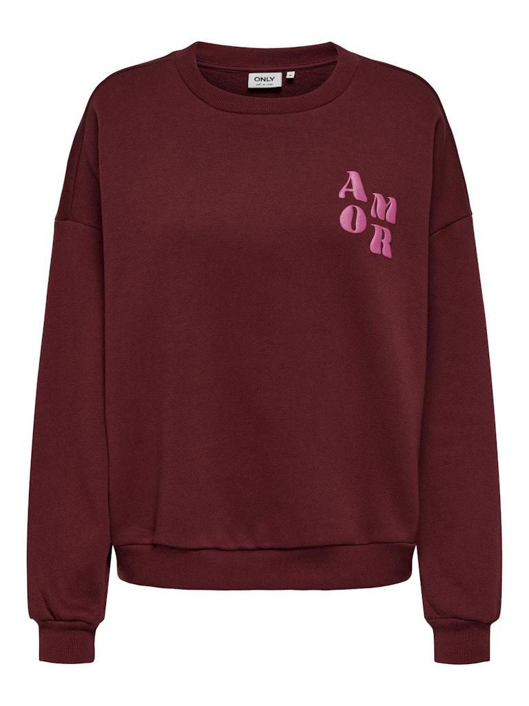 ONLY ONLMAREY L/S O-NECK PRINT BOX CS SWT Dames Trui - Maat L