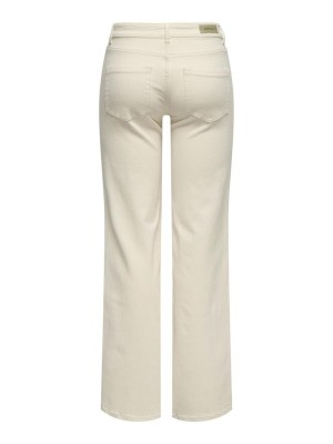 Only ONLBLUSH MID STRAIGHT DNM DOT NOOS Ecru | Freewear ONLBLUSH MID STRAIGHT DNM DOT NOOS - www.freewear.nl - Freewear