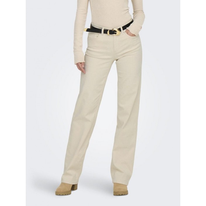 Only ONLBLUSH MID STRAIGHT DNM DOT NOOS Ecru | Freewear ONLBLUSH MID STRAIGHT DNM DOT NOOS - www.freewear.nl - Freewear