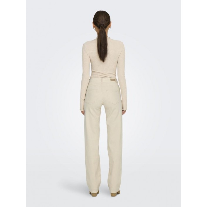 Only ONLBLUSH MID STRAIGHT DNM DOT NOOS Ecru | Freewear ONLBLUSH MID STRAIGHT DNM DOT NOOS - www.freewear.nl - Freewear