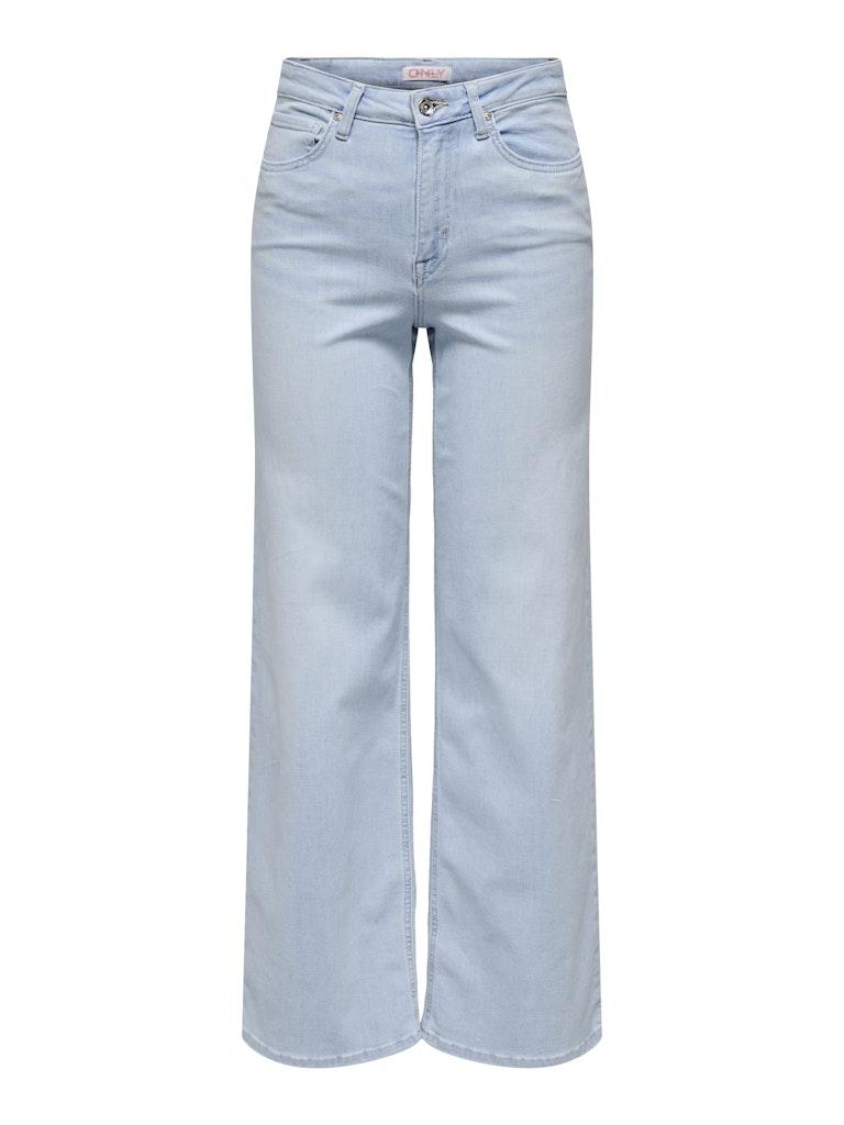 Only Jeans Onlmadison Blush Hw Wide Dnm Cro495 15338289 Light Blue Bleached Denim Dames Maat - W26 X L30