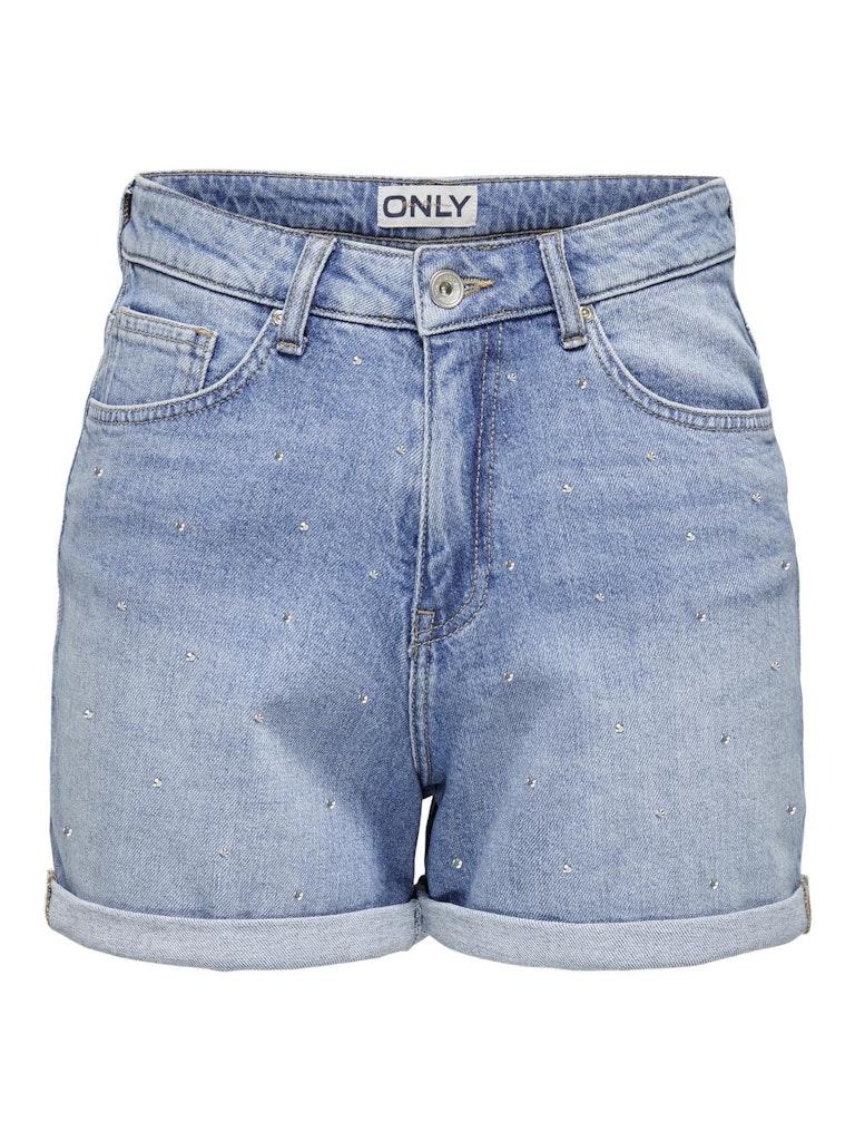 Only Broek Onljosephine Stretch Rhin Shorts Dn 15338323 Light Blue Denim Dames Maat - S