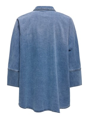 Only ONLGRACE 3/4 SL STUD DNM SHIRT GUA Medium Blue Denim | Freewear ONLGRACE 3/4 SL STUD DNM SHIRT GUA - www.freewear.nl - Freewear