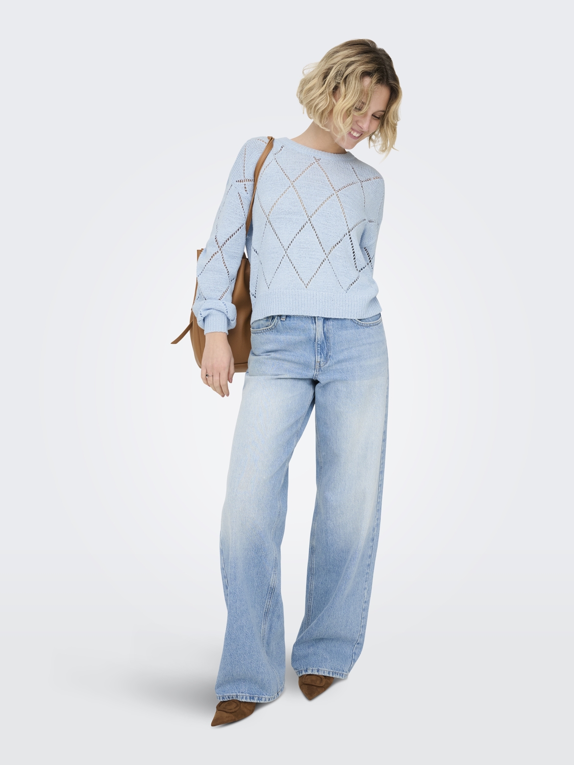 Only Onlgeenas Ls Structure O-neck Knt