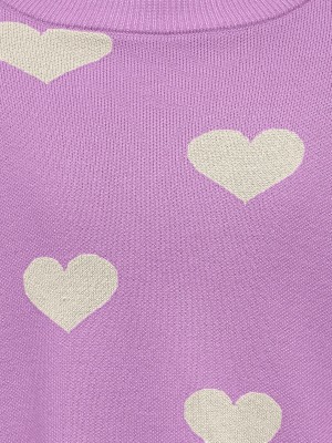 Only KOGMONTANA LS JQ LOOSE O-NECK CP KN: African Violet/Heart Birch | Freewear KOGMONTANA LS JQ LOOSE O-NECK CP KN: - www.freewear.nl - Freewear