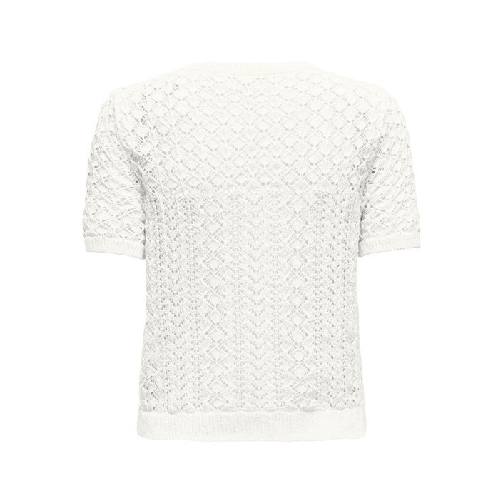 Only ONLSAGA LIFE SS O-NECK CC KNT Cloud Dancer | Freewear ONLSAGA LIFE SS O-NECK CC KNT - www.freewear.nl - Freewear
