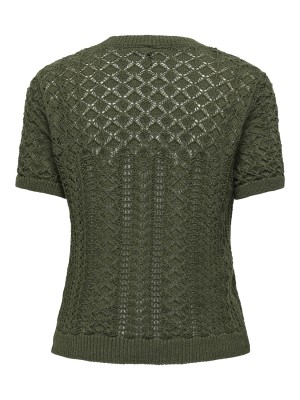 Only ONLSAGA LIFE SS O-NECK CC KNT Kalamata | Freewear ONLSAGA LIFE SS O-NECK CC KNT - www.freewear.nl - Freewear