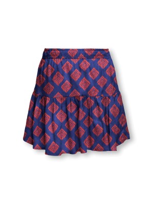 Only KOGSALLI LIFE AOP SKORT CP WVN Mazarine Blue/Dubarry Squares | Freewear KOGSALLI LIFE AOP SKORT CP WVN - www.freewear.nl - Freewear
