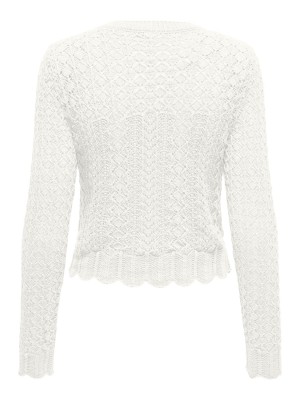 Only ONLSAGA LIFE LS O-NECK CC KNT Cloud Dancer | Freewear ONLSAGA LIFE LS O-NECK CC KNT - www.freewear.nl - Freewear
