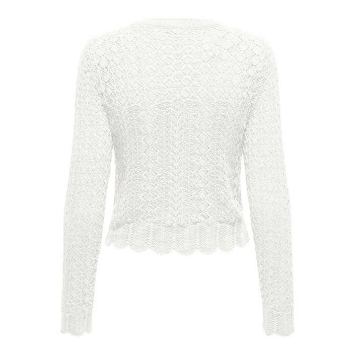 Only ONLSAGA LIFE LS O-NECK CC KNT Cloud Dancer | Freewear ONLSAGA LIFE LS O-NECK CC KNT - www.freewear.nl - Freewear