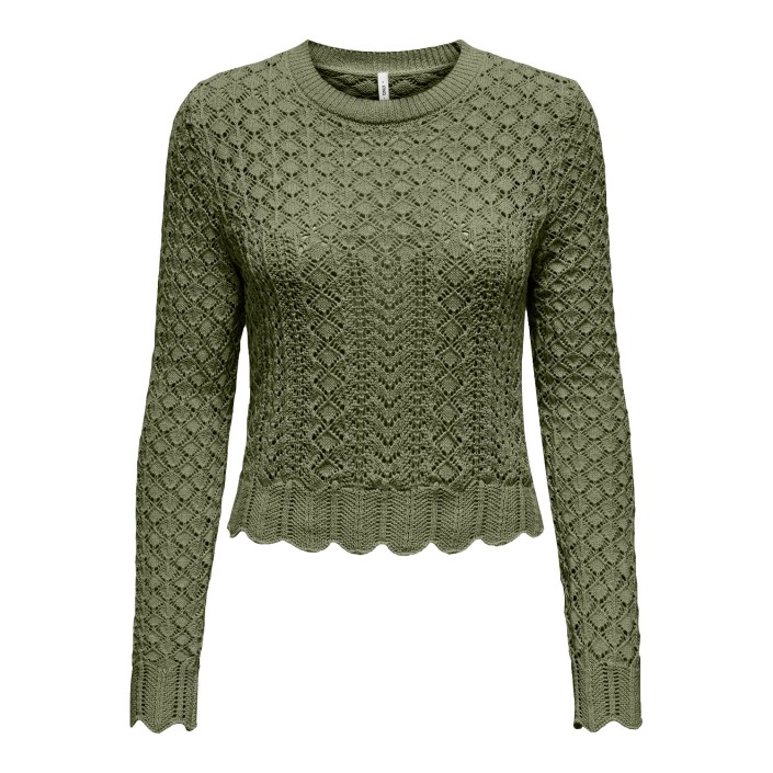 Only ONLSAGA LIFE LS O-NECK CC KNT Kalamata | Freewear ONLSAGA LIFE LS O-NECK CC KNT - www.freewear.nl - Freewear
