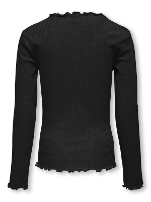 Only KOGIDOL LIFE LS O-NECK GLITTERTOP C: Black/Silver Glitter | Freewear KOGIDOL LIFE LS O-NECK GLITTERTOP C: - www.freewear.nl - Freewear