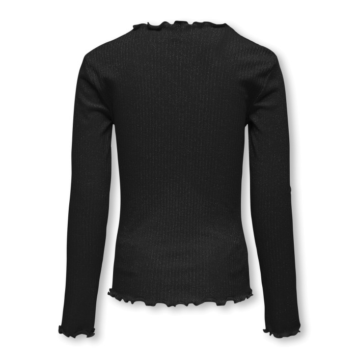 Only KOGIDOL LIFE LS O-NECK GLITTERTOP C: Black/Silver Glitter | Freewear KOGIDOL LIFE LS O-NECK GLITTERTOP C: - www.freewear.nl - Freewear