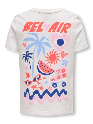 Only KOGHAPPY LIFE O-NECK SS TOP JRS Cloud Dancer/Bel Air | Freewear KOGHAPPY LIFE O-NECK SS TOP JRS - www.freewear.nl - Freewear