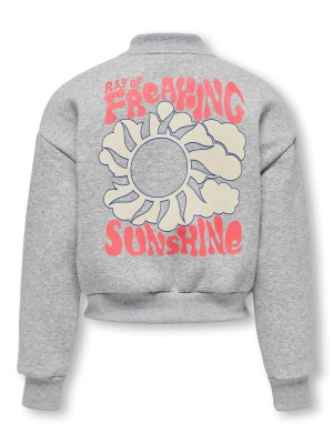 Only KOGLOVELY L/S OVERSIZE BOMBER SWT Light Grey Melange/Sunshine | Freewear KOGLOVELY L/S OVERSIZE BOMBER SWT - www.freewear.nl - Freewear