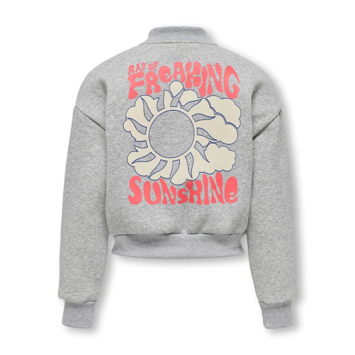 Only KOGLOVELY L/S OVERSIZE BOMBER SWT Light Grey Melange/Sunshine | Freewear KOGLOVELY L/S OVERSIZE BOMBER SWT - www.freewear.nl - Freewear