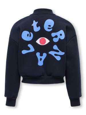 Only KOGLOVELY L/S OVERSIZE BOMBER SWT Night Sky/Eternal | Freewear KOGLOVELY L/S OVERSIZE BOMBER SWT - www.freewear.nl - Freewear