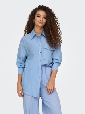 Only ONLTANIA LIFE LS SHIRT WVN Serenity | Freewear ONLTANIA LIFE LS SHIRT WVN - www.freewear.nl - Freewear