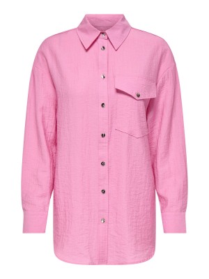 Only ONLTANIA LIFE LS SHIRT WVN Fuchsia Pink | Freewear