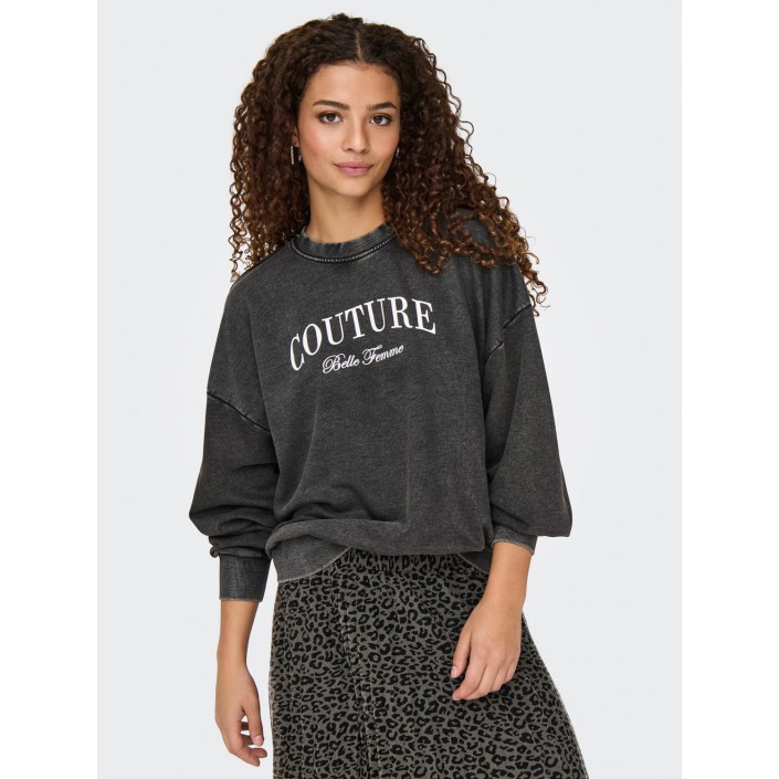 Only ONLTUSINDA L/S O-NECK CC UB SWT Black/Couture | Freewear ONLTUSINDA L/S O-NECK CC UB SWT - www.freewear.nl - Freewear