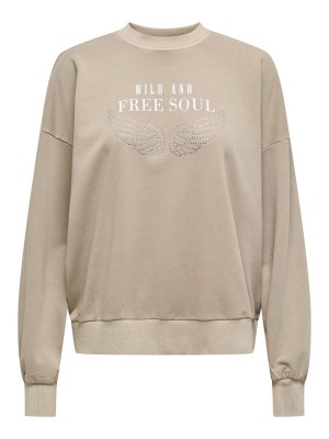 Only ONLTUSINDA L/S O-NECK CC UB SWT Pure Cashmere/Free soul | Freewear ONLTUSINDA L/S O-NECK CC UB SWT - www.freewear.nl - Freewear