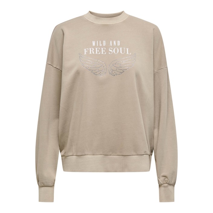 Only ONLTUSINDA L/S O-NECK CC UB SWT Pure Cashmere/Free soul | Freewear ONLTUSINDA L/S O-NECK CC UB SWT - www.freewear.nl - Freewear