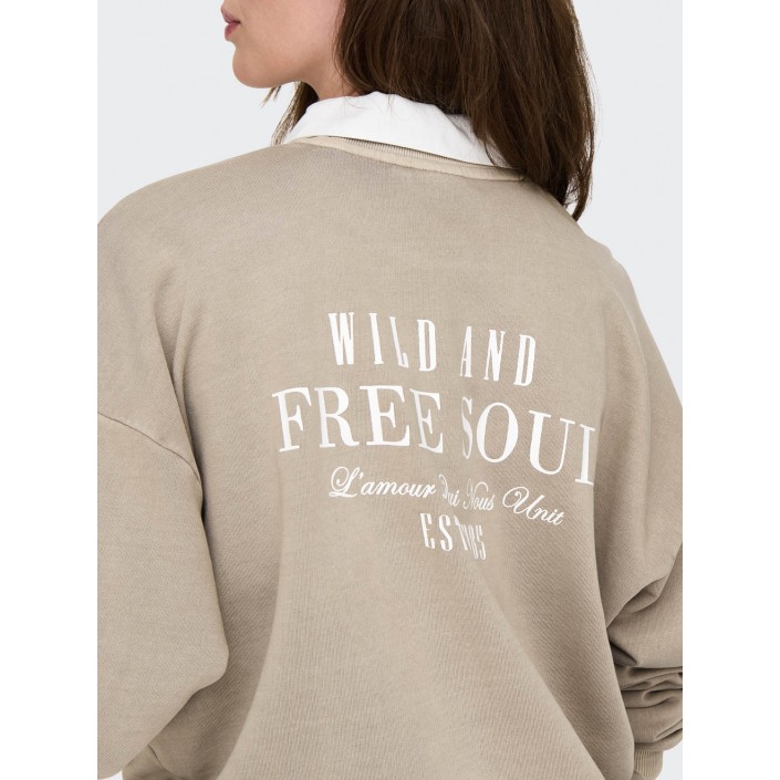 Only ONLTUSINDA L/S O-NECK CC UB SWT Pure Cashmere/Free soul | Freewear ONLTUSINDA L/S O-NECK CC UB SWT - www.freewear.nl - Freewear