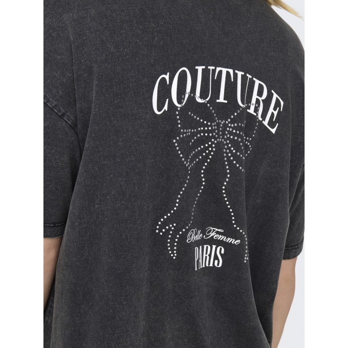 Only ONLTOHIDA LIFE S/S O-NECK TOP CC JR: Black/Couture | Freewear ONLTOHIDA LIFE S/S O-NECK TOP CC JR: - www.freewear.nl - Freewear