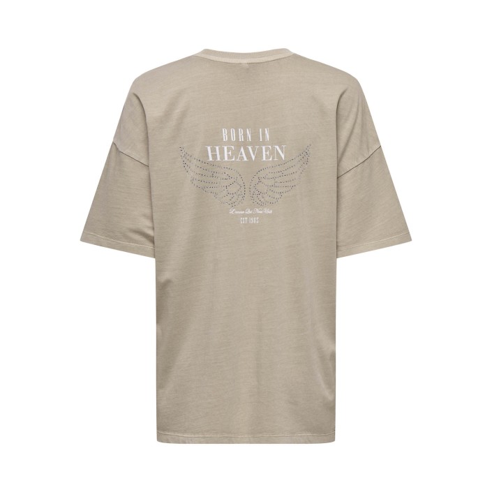 Only ONLTOHIDA LIFE S/S O-NECK TOP CC JR: Pure Cashmere/Free soul | Freewear ONLTOHIDA LIFE S/S O-NECK TOP CC JR: - www.freewear.nl - Freewear