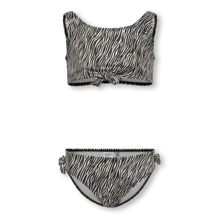 Only KOGBEACH KNOT BIKINI SET ACC Cloud Dancer/Boho Zebra / Black | Freewear KOGBEACH KNOT BIKINI SET ACC - www.freewear.nl - Freewear