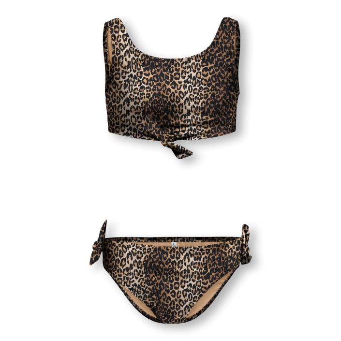 Only KOGBEACH KNOT BIKINI SET ACC Humus/Cool Leo | Freewear KOGBEACH KNOT BIKINI SET ACC - www.freewear.nl - Freewear
