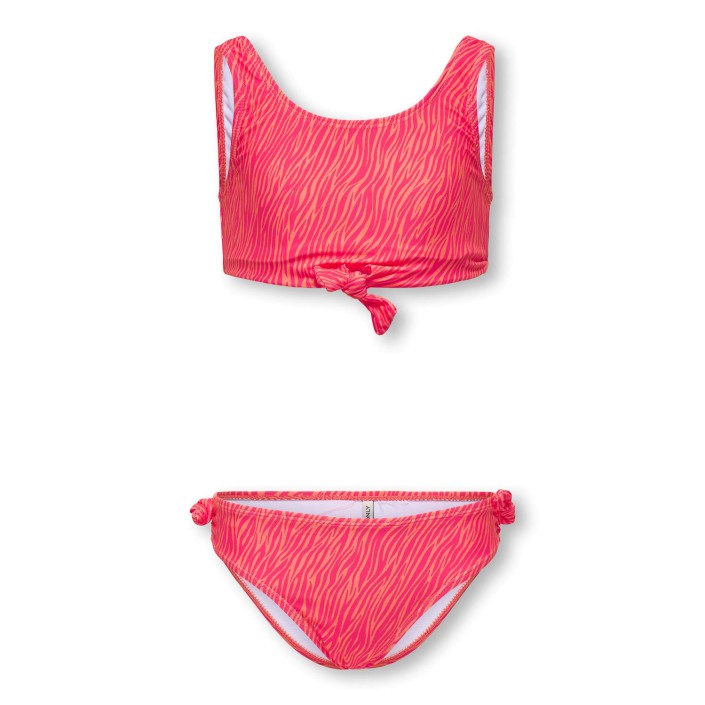 Only KOGBEACH KNOT BIKINI SET ACC Dubarry/Boho Zebra Raspberry | Freewear KOGBEACH KNOT BIKINI SET ACC - www.freewear.nl - Freewear