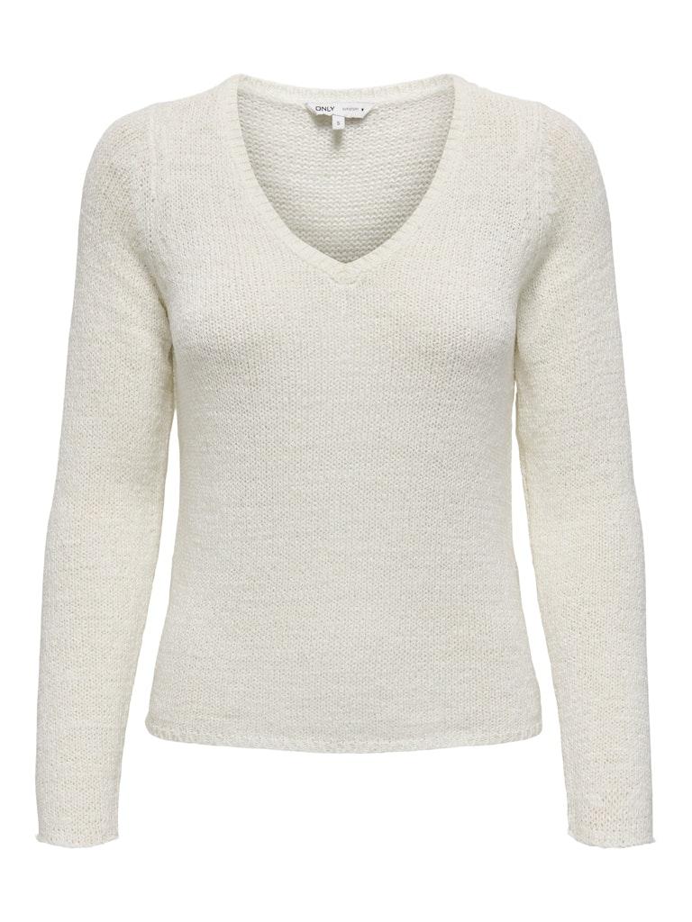 Only Trui Onlgeena L/s V-neck Knt Noos 15340862 Cloud Dancer Dames Maat - L